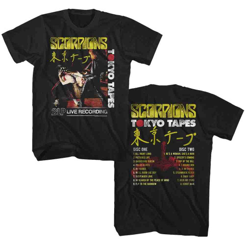 Scorpions Tokyo Tapes Black Adult T-Shirt