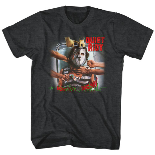 Quiet Riot Condition Critical Black Heather Adult T-Shirt