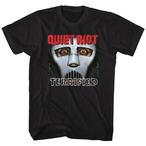 Quiet Riot Terrified Black Adult T-Shirt