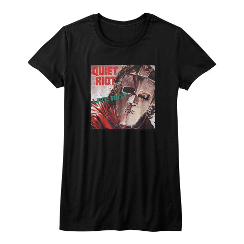 Quiet Riot Live Riot Black Junior Women's T-Shirt