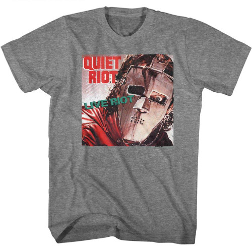 Quiet Riot Live Riot Heather Adult T-Shirt