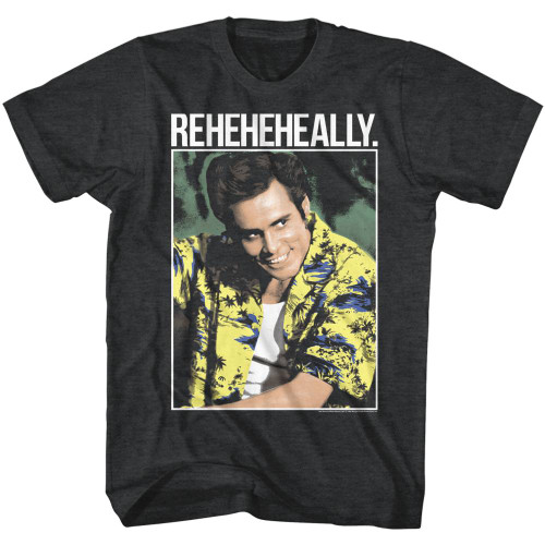 Ace Ventura Reheheheally Black Heather Adult T-Shirt