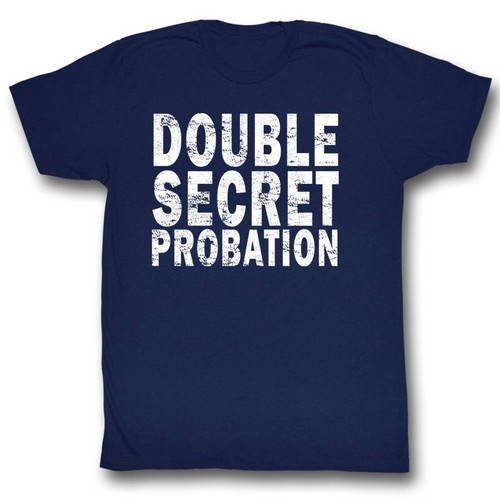 Animal House Double Secret Probation Navy Adult T-Shirt