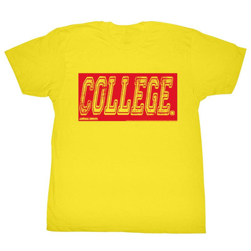 Animal House College Yellow Adult T-Shirt