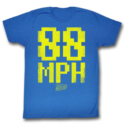 Back to the Future 88' MPH Royal Adult T-Shirt