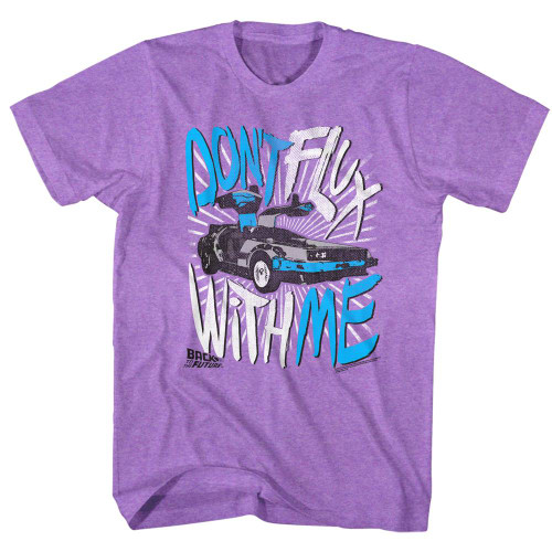 Back to the Future Don'T Flux With Me Purple Adult T-Shirt