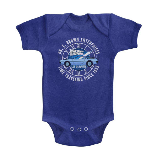 Back to the Future Dr. E. Brown Enterprises Vintage Royal Baby Onesie T-Shirt