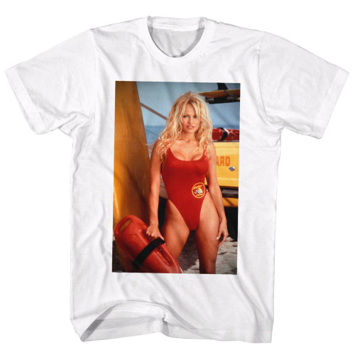 Baywatch Pamela White Adult T-Shirt