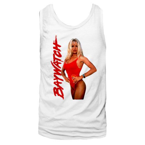 Baywatch Pamela White Adult Tank Top T-Shirt