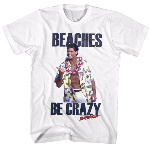 Baywatch Beaches White Adult T-Shirt