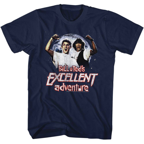 Bill and Ted Excellent Navy Adult T-Shirt