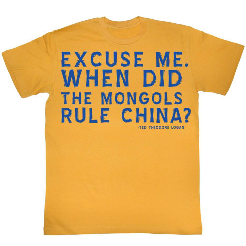 Bill and Ted Excuses Ginger Adult T-Shirt