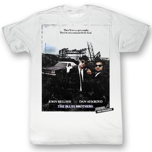 Blues Brothers Blue Sunshine White Adult T-Shirt