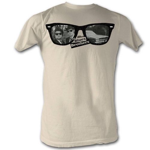 Blues Brothers Glasses Natural Adult T-Shirt