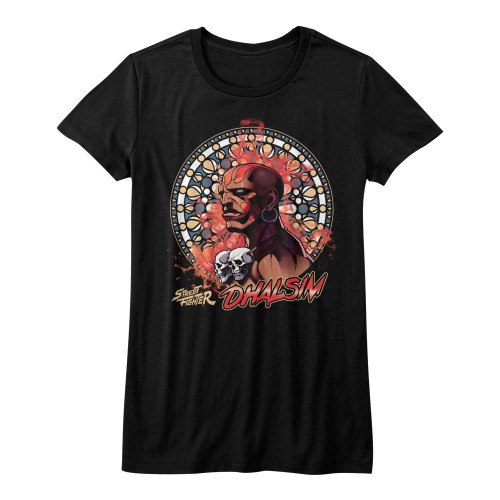 Street Fighter Dhalsim Black Junior Women's T-Shirt
