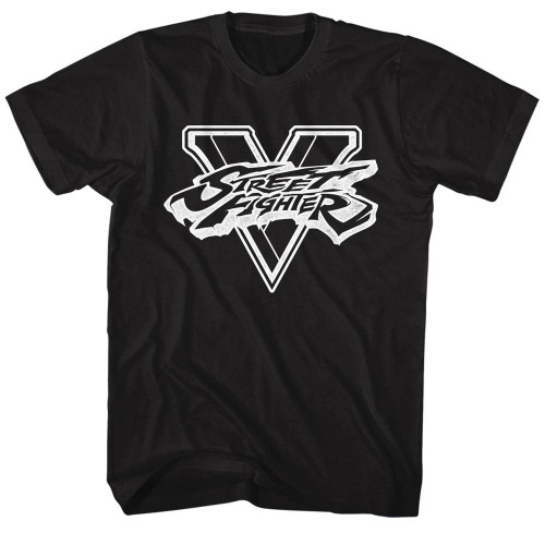 Street Fighter Sfv Bw Black Adult T-Shirt