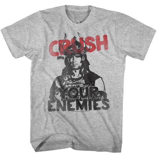 Conan The Barbarian Crush Your Enemies Gray Heather Adult T-Shirt