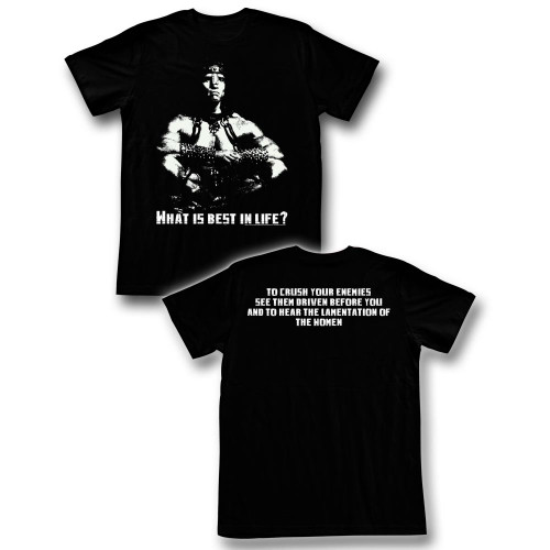 Conan The Barbarian Best In Life Black Adult T-Shirt