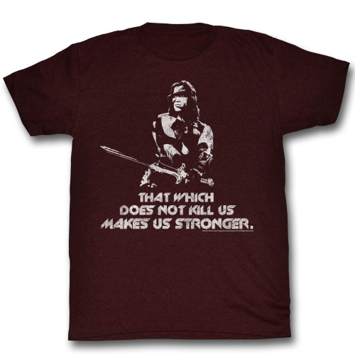 Conan The Barbarian Stronger Maroon Heather Adult T-Shirt