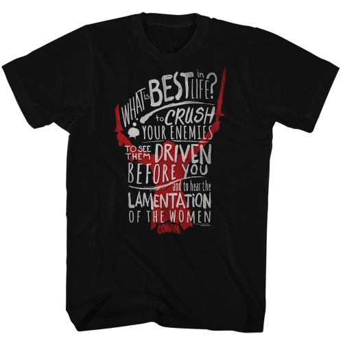 Conan The Barbarian Crushing Is The Best Black Adult T-Shirt