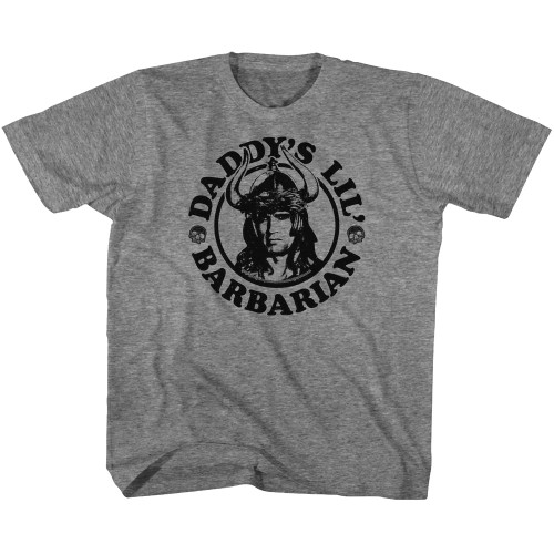 Conan The Barbarian Daddy's Barbarian Graphite Heather Youth T-Shirt