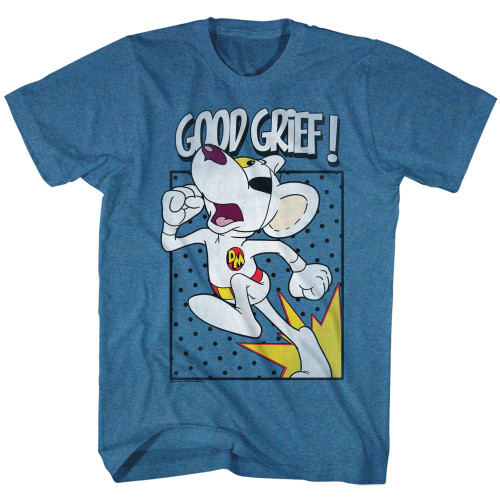 Danger Mouse Good Grief Blue Heather Adult T-Shirt