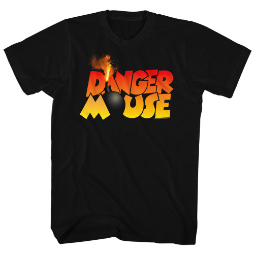 Danger Mouse Da Bomb Black Adult T-Shirt