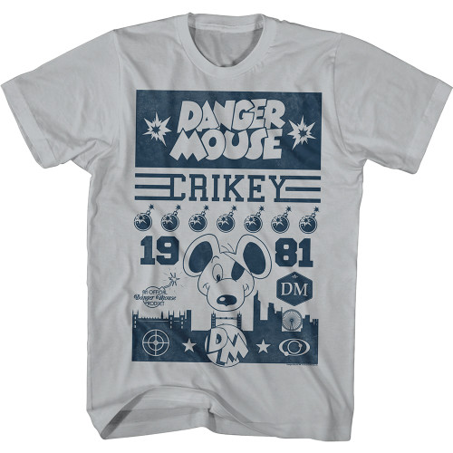 Danger Mouse Streetz Silver Adult T-Shirt