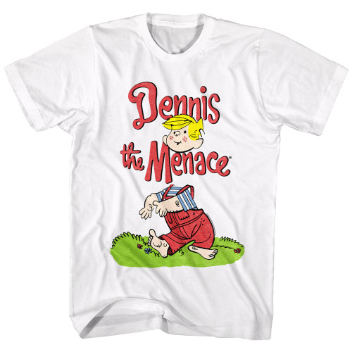 Dennis The Menace Floating Head White Adult T-Shirt