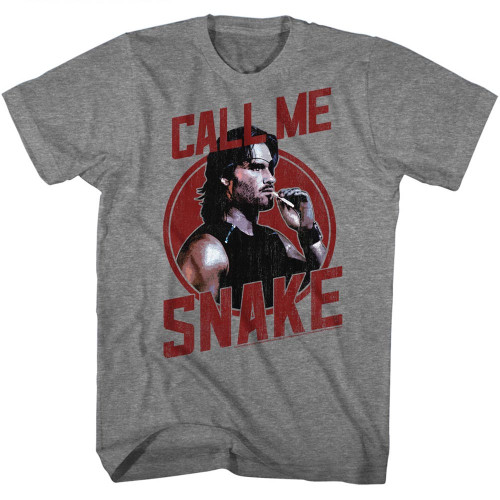 Escape From New York Call Me Snake Graphite Heather Adult T-Shirt