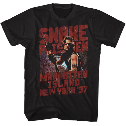 Escape From New York Snake Plissken Black Adult T-Shirt