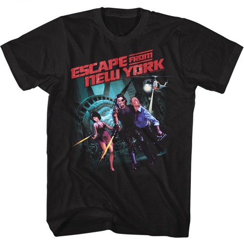 Escape From New York Running Black Adult T-Shirt