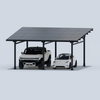 Solar Carport Mount for 24 Panels Chiko USA Maximo 185 CK-4P-CPT-STL-BLK-2-CAR-HWSN