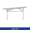 Solar Carport Mount for 48 Panels Chiko USA Maximo 185 CK-4P-CPT-STL-BLK-4-CAR-HWSN