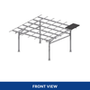 Solar Carport Mount for 24 Panels Chiko USA Premier CK-4P-CPT-STL-BLK-2-CAR-SS