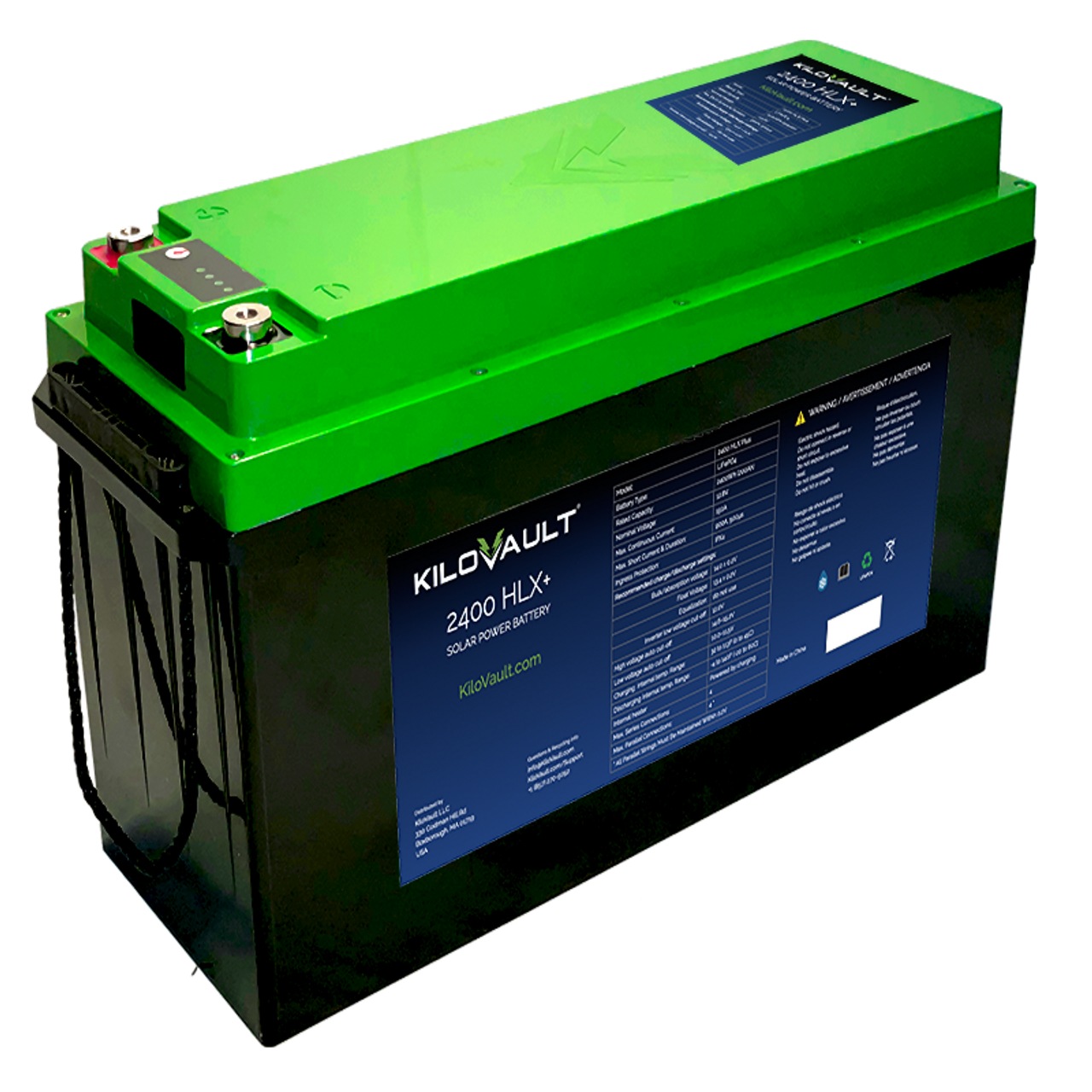 3.6 kWh KiloVault HLX+ Lithium LFP Solar Battery 12V - SunWatts