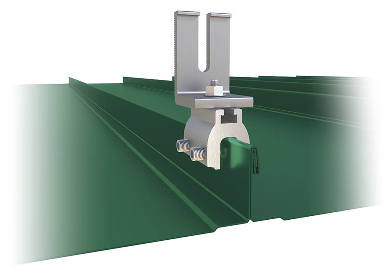 Rolled top standing seam clamp - Solar mounting systems and metal