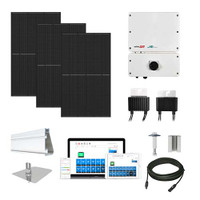 6 kW solar kit Hyundai 410 black bifacial, SolarEdge hybrid inverter 