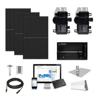 6 kW solar kit Hyundai 410 black bifacial, Enphase hybrid microinverter