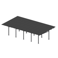 Solar Carport Mount for 48 Panels Chiko USA Maximo 185 CK-4P-CPT-STL-BLK-4-CAR-HWSN