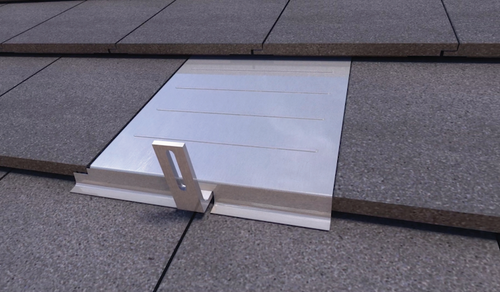 Tile Replacement Flashing, Flat Tile, Mill (QMC-TRF-F-A-12)