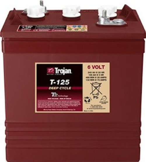 1.4 kWh Trojan Deep-Cycle Flooded Battery T-125