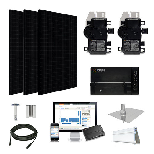 Mission Solar 430 All-Black XL Enphase Inverter Solar Kit