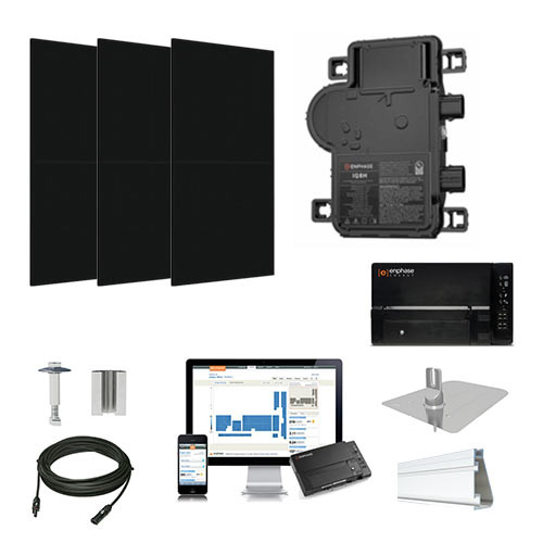 Silfab 400 All-Black XL Enphase Inverter Solar Kit