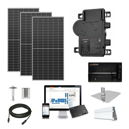 12kW solar kit Q.Cells 485 XL bi-facial, Enphase hybrid micro-inverter