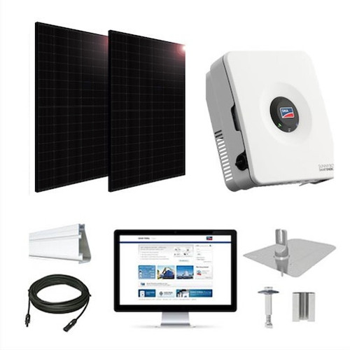 solar kit Q.Cells 435 black SMA Sunny Boy Smart Energy hybrid inverter