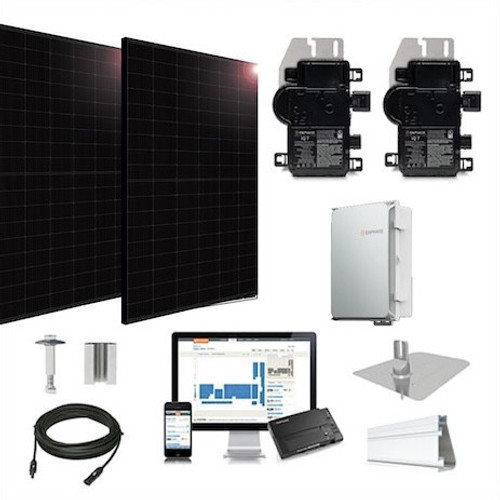 solar kit Q.Cells 435 black Enphase hybrid microinverter