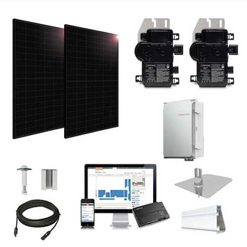 solar kit Q.Cells 435 black Enphase hybrid microinverter