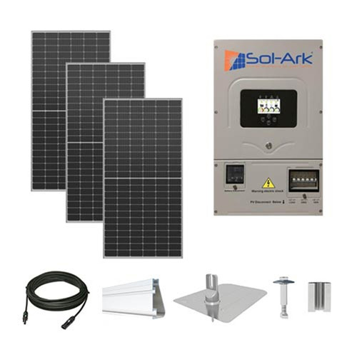 25.3kW solar kit Axitec 590 XXL bi-facial, Sol-Ark hybrid inverter AX590-25kW-SolArk