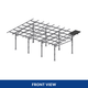 Solar Carport Mount for 36 Panels Chiko USA Maximo 185 CK-4P-CPT-STL-BLK-3-CAR-HWSN